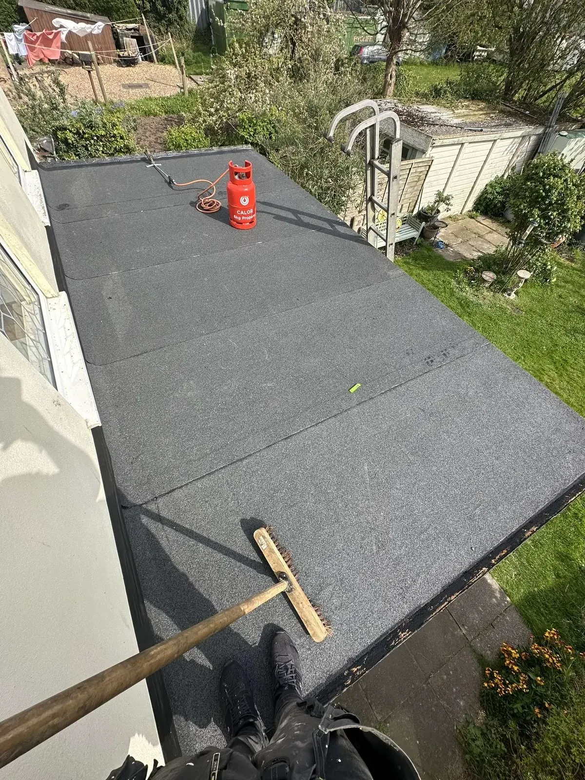 Torch-on felt flat roof on an extension by DJW Roofing & Leadwork
