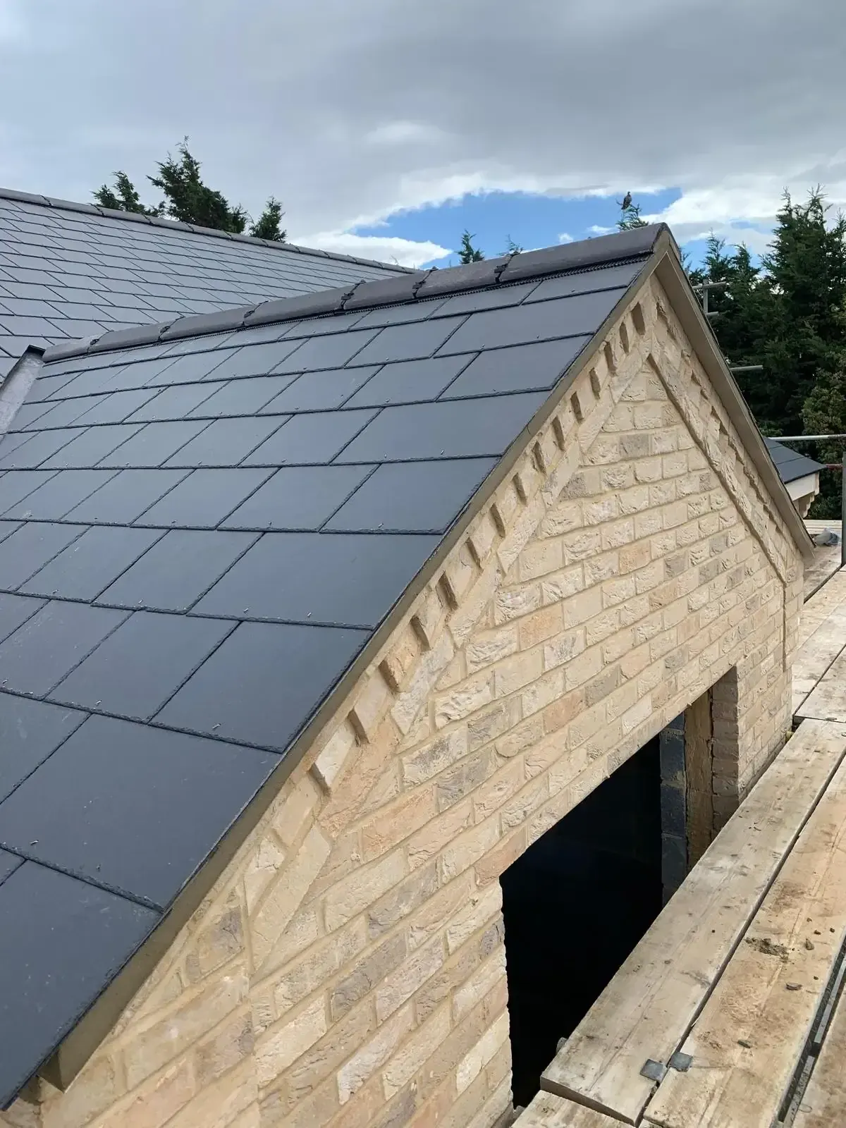 Natural slate roof stone dormer cambridgeshire