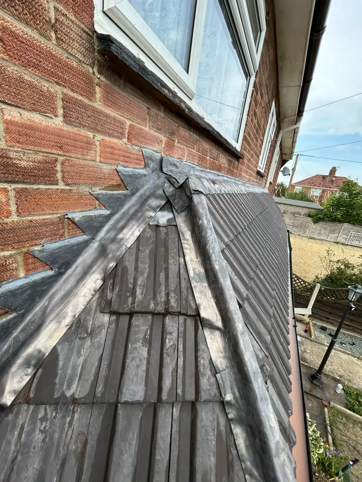 lead flashing dormer cheeks